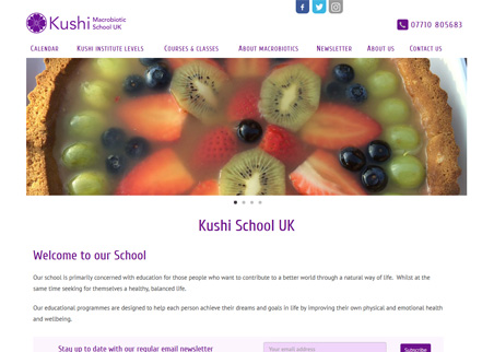 A page from the Kushi School UK web site